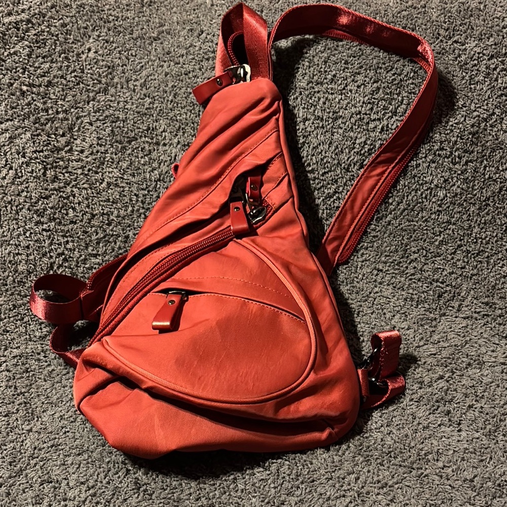 Versatile Red Sling Backpack